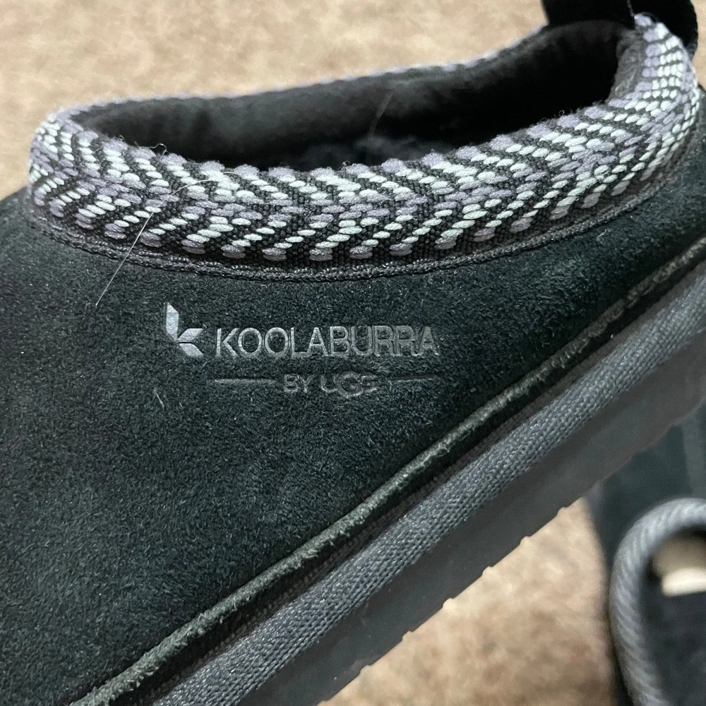 Koolaburra UGG‎ Kids Black Suede Shearling Lined Clog Slippers Size Unknown READ